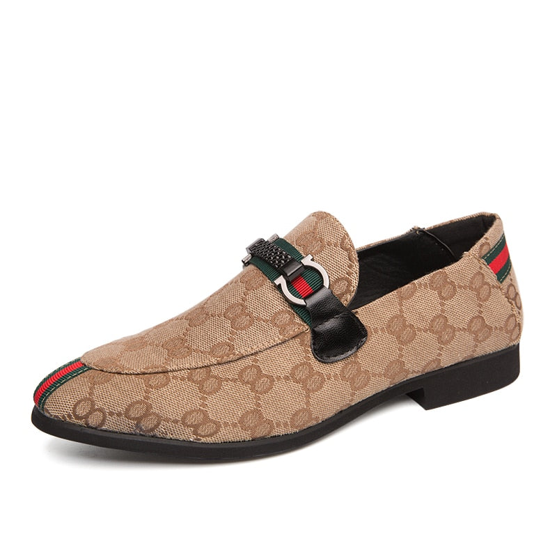 men's brand loafers leather breathable casual men's suede shoes