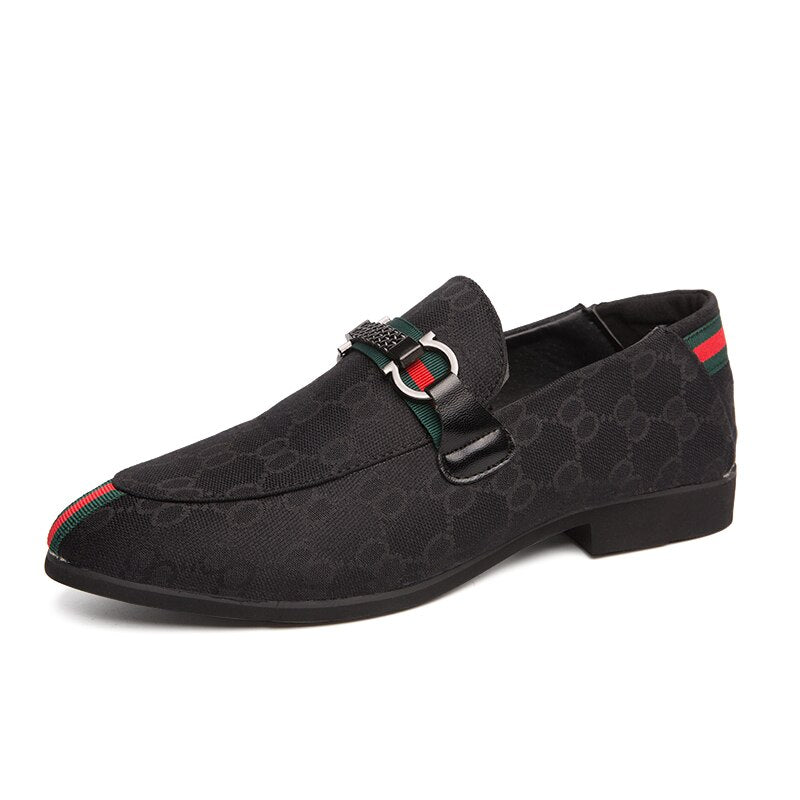 men's brand loafers leather breathable casual men's suede shoes