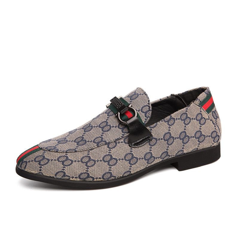 men's brand loafers leather breathable casual men's suede shoes