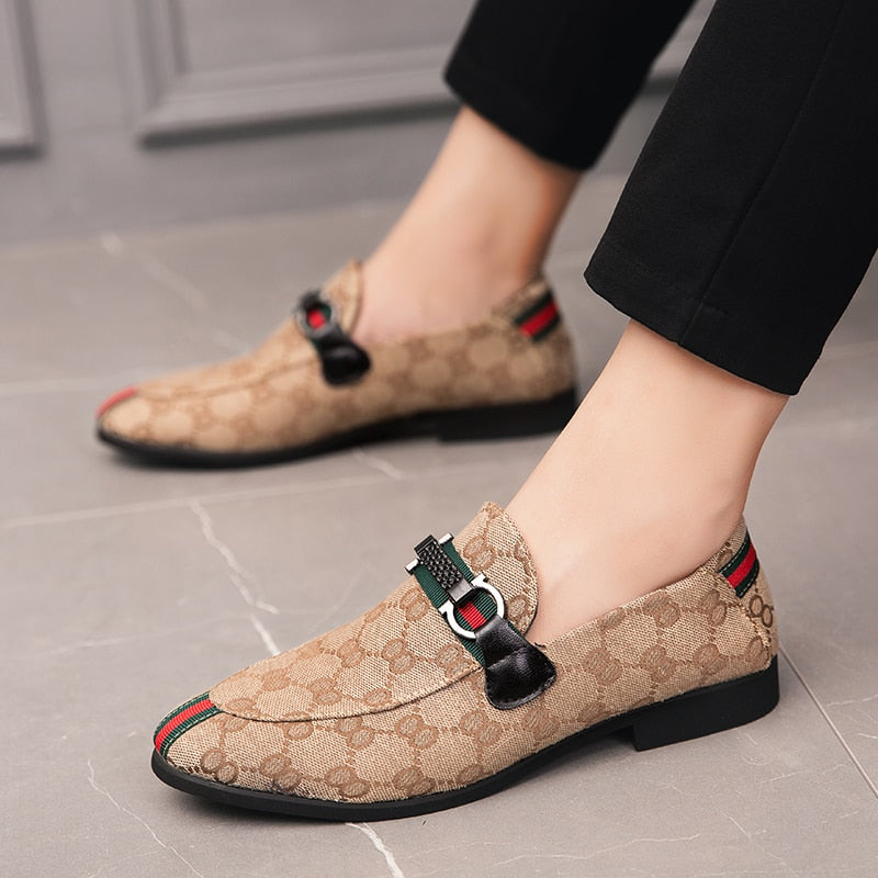 men's brand loafers leather breathable casual men's suede shoes