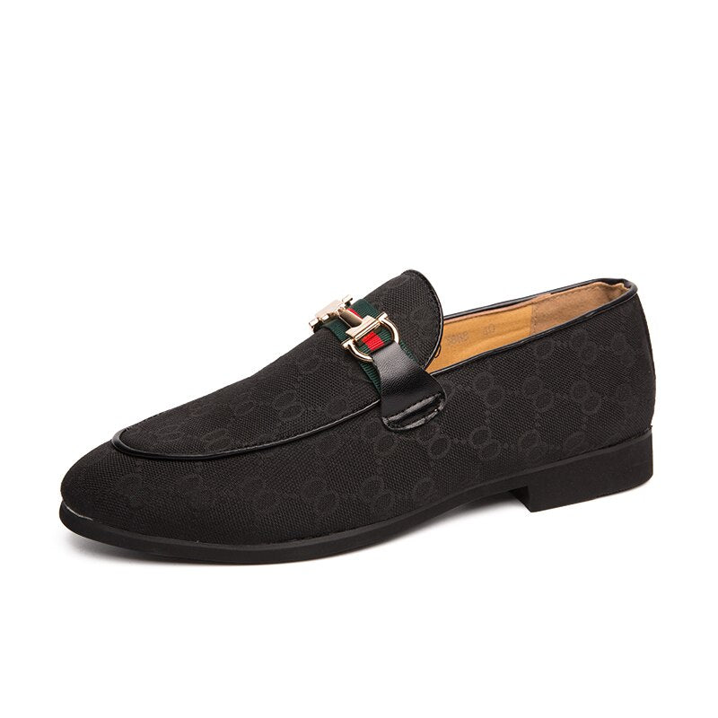 men's brand loafers leather breathable casual men's suede shoes