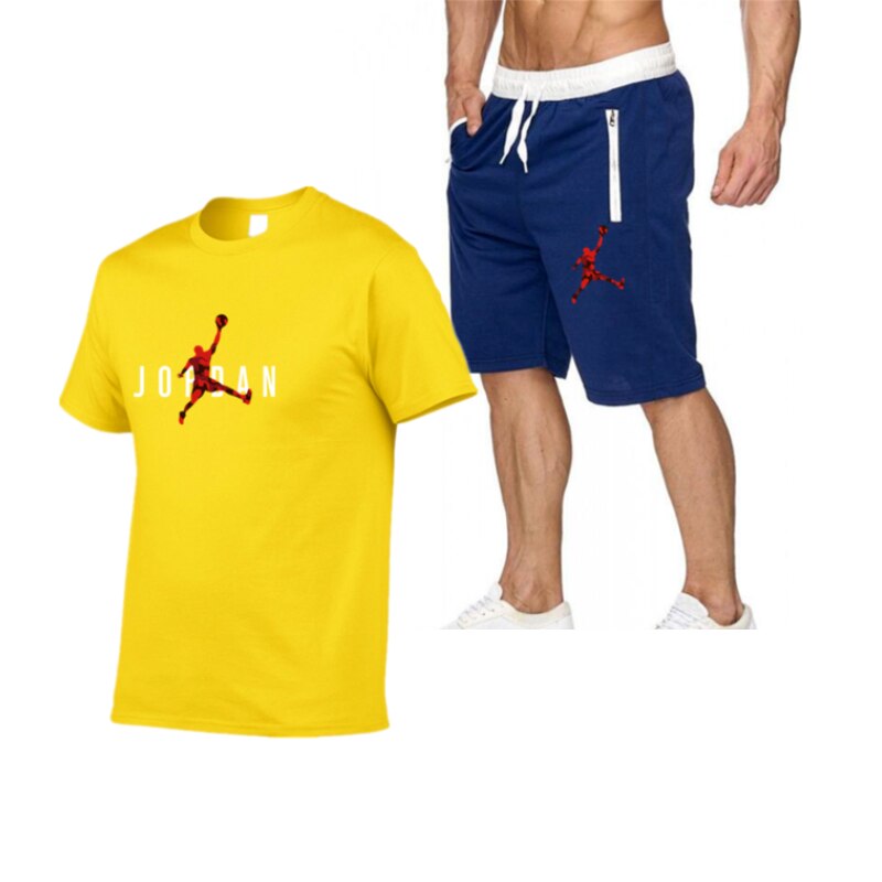 men's jordan sportswear, short-sleeved t-shirt & pants (2-piece set)