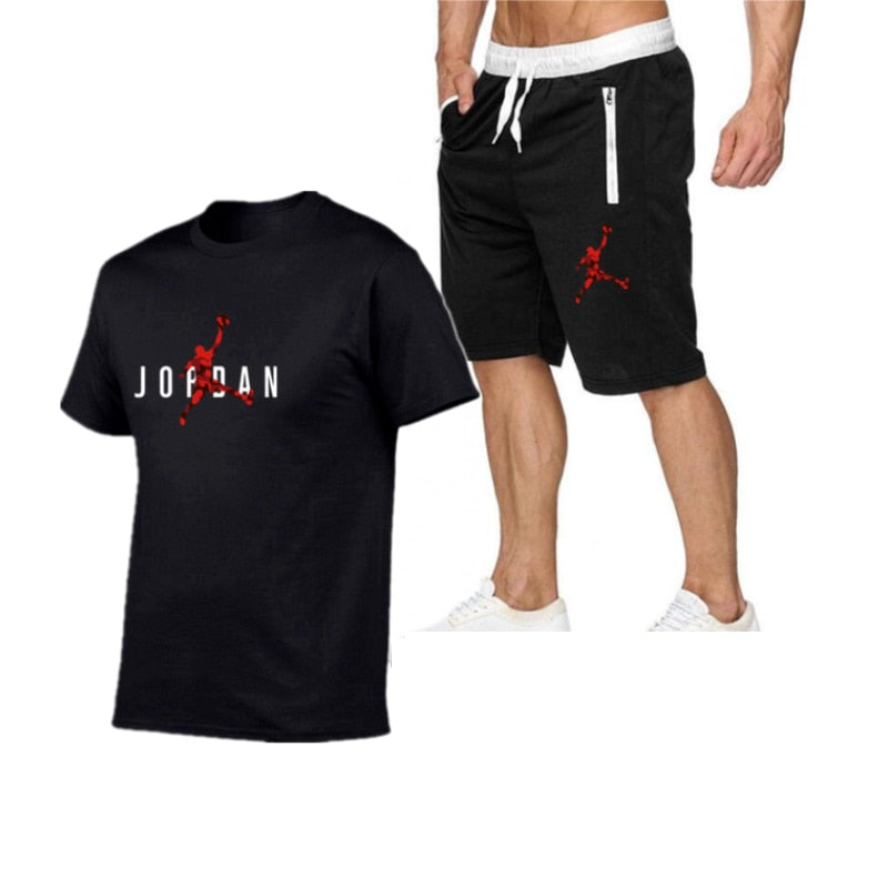 men's jordan sportswear, short-sleeved t-shirt & pants (2-piece set)
