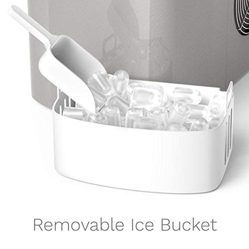 ice maker for countertop ready in 8mins- makes 26 lbs of ice per 24 hours