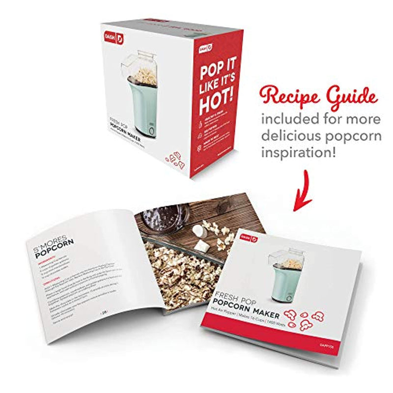 dash dapp150v2aq04 hot air popcorn popper maker with measuring cup