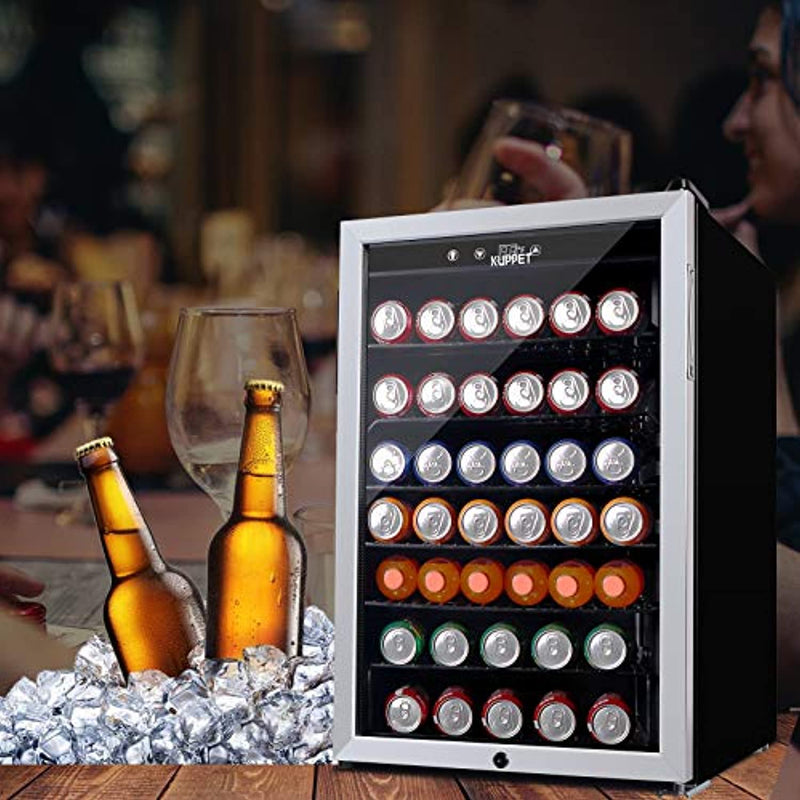 150-can beverage cooler and refrigerator, small mini fridge for home, office or bar