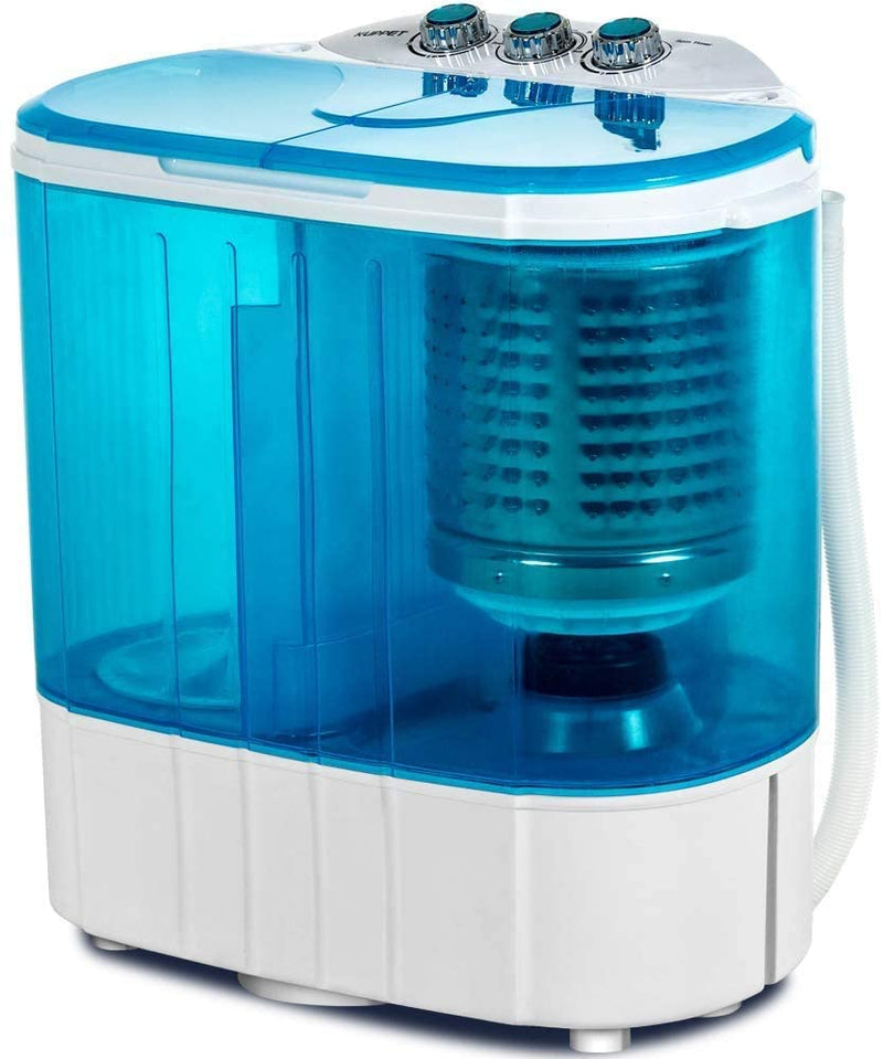 portable washing machine, spin dryer-compact twin tub durable design 10lbs red