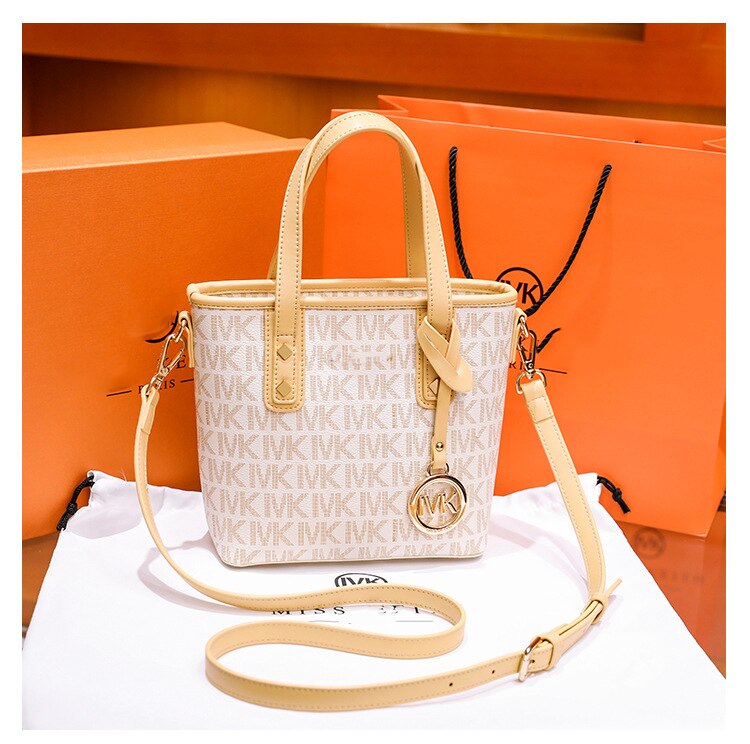 mk tote bag new style ladies bucket shoulder handbag off-white
