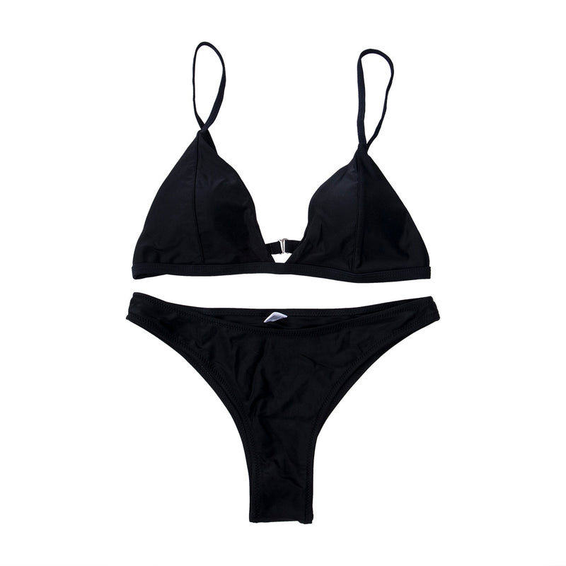 hirigin thong bikini set new women swimwear pure color push up