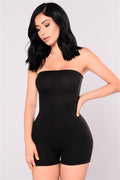 new women tube top jumpsuit short romper playsuit leotard sleeveless