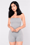 new women tube top jumpsuit short romper playsuit leotard sleeveless