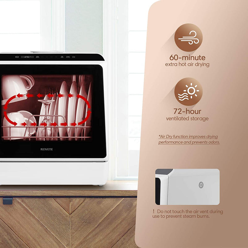 countertop dishwasher with 1.3-gallon built-in water tank