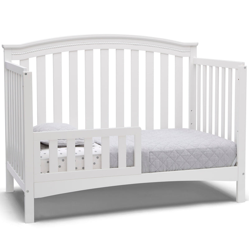 delta children waverly 6-in-1 convertible crib, bianca white