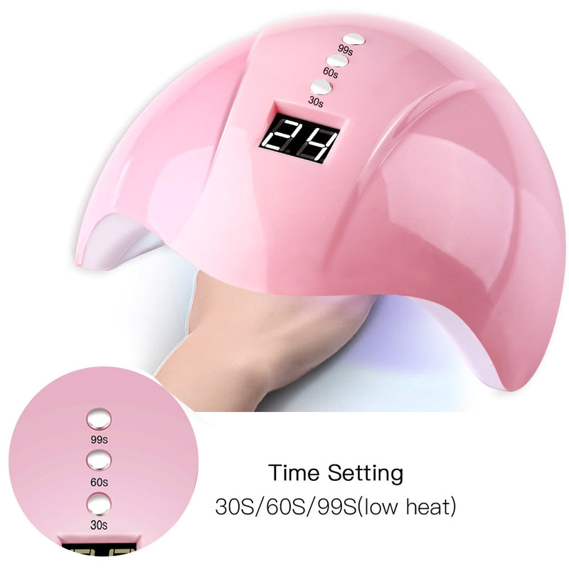 ce certification nail dryer led uv lamp 24w for all gels 12 leds uv lamp