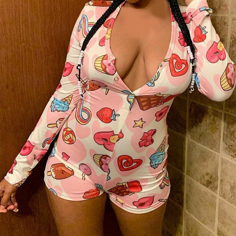 sexy women bodysuit long sleeve deep v neck bodycon stretch