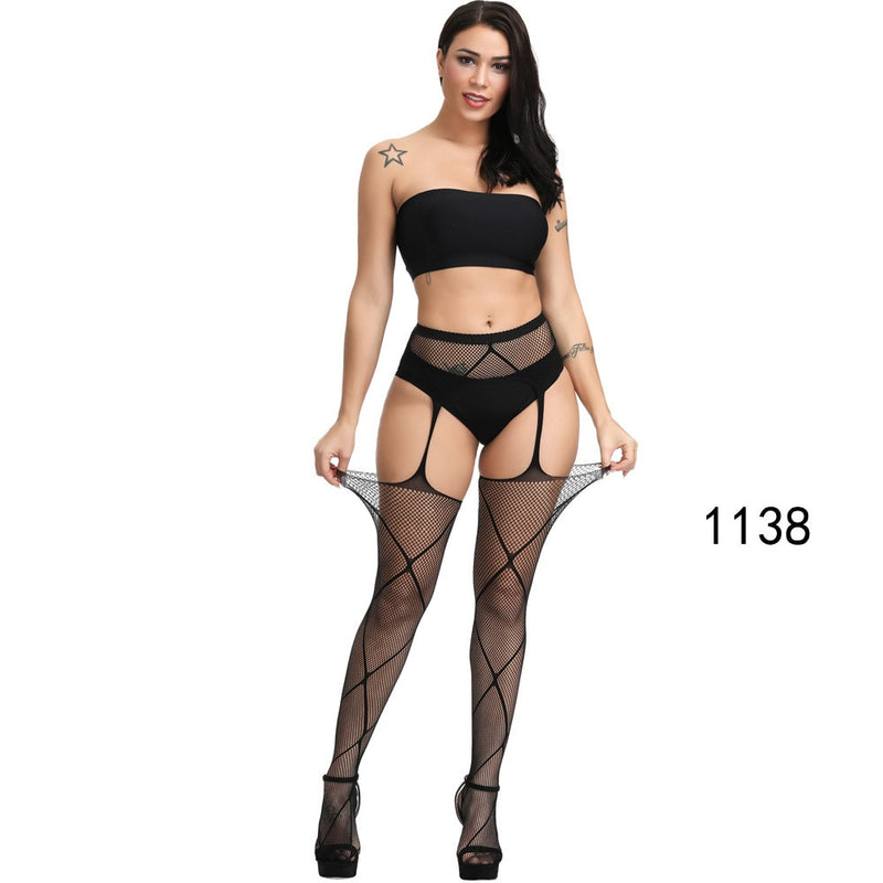 new arrival solid stockings women sexy thigh high fishnet nylon long socks