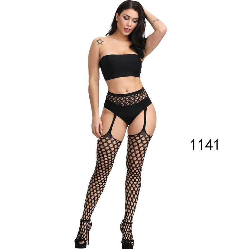 new arrival solid stockings women sexy thigh high fishnet nylon long socks