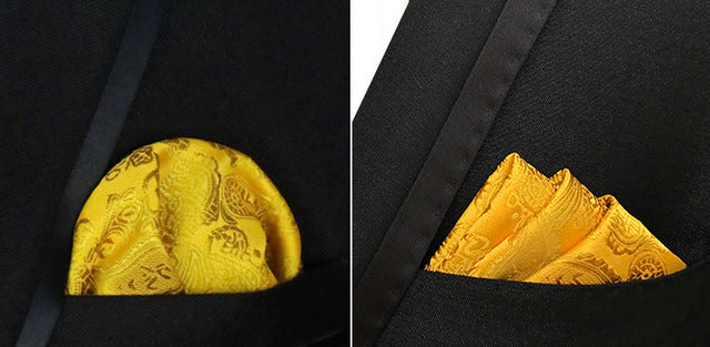 luxury 25*25cm men's vintage floral paisley silk handkerchief pocket square fashion men hanky for wedding party chest towel f145