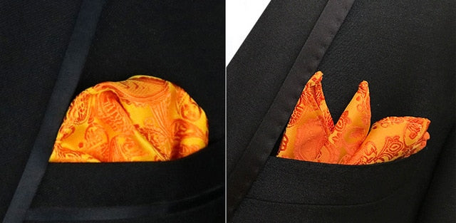 luxury 25*25cm men's vintage floral paisley silk handkerchief pocket square fashion men hanky for wedding party chest towel f146