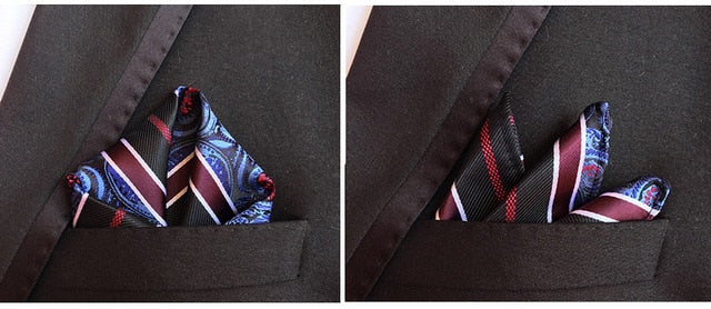 luxury 25*25cm men's vintage floral paisley silk handkerchief pocket square fashion men hanky for wedding party chest towel f152