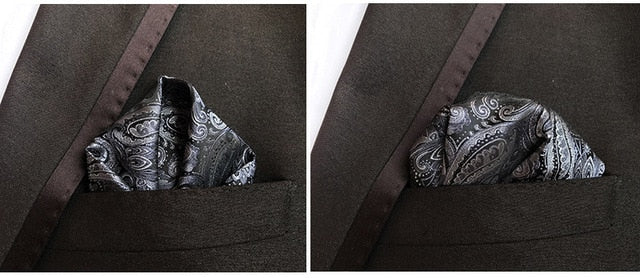 luxury 25*25cm men's vintage floral paisley silk handkerchief pocket square fashion men hanky for wedding party chest towel f160