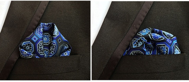 luxury 25*25cm men's vintage floral paisley silk handkerchief pocket square fashion men hanky for wedding party chest towel f161