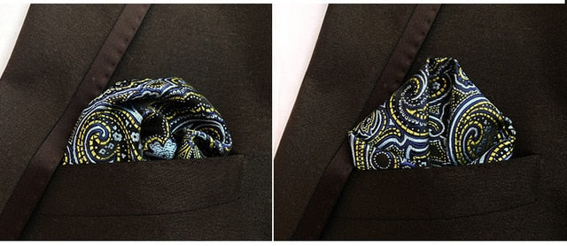 luxury 25*25cm men's vintage floral paisley silk handkerchief pocket square fashion men hanky for wedding party chest towel f162