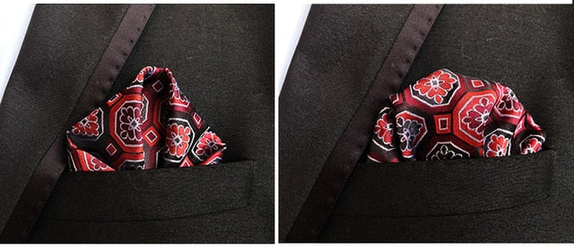 luxury 25*25cm men's vintage floral paisley silk handkerchief pocket square fashion men hanky for wedding party chest towel f163