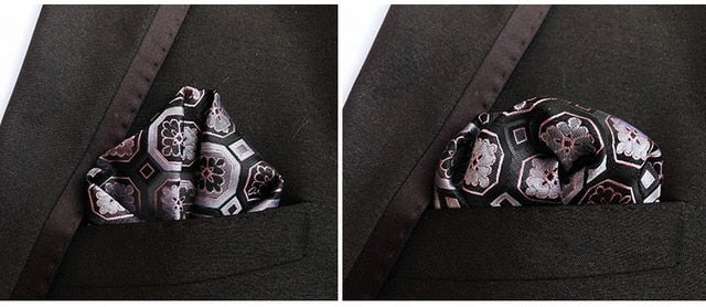 luxury 25*25cm men's vintage floral paisley silk handkerchief pocket square fashion men hanky for wedding party chest towel f166