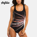 anfilia women one piece swimsuit printed sport swimwear