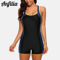 anfilia women one piece swimsuit printed sport swimwear