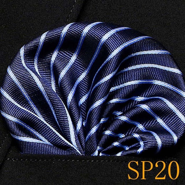 men's pocket square handkerchiefs striped 22*22 cm sp20