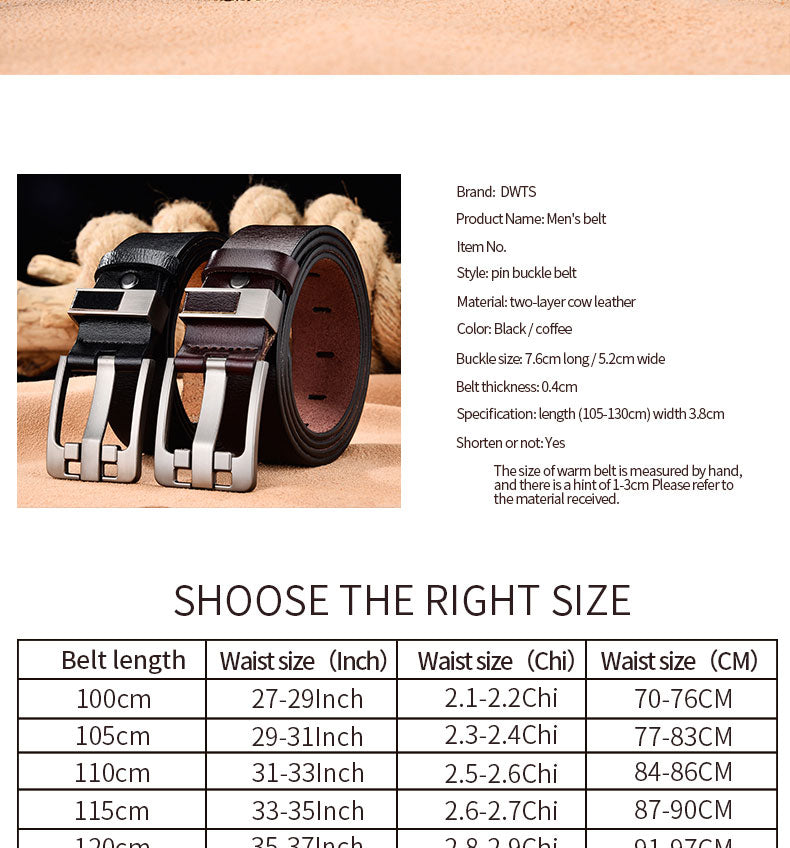 men's belt male high quality leather belt