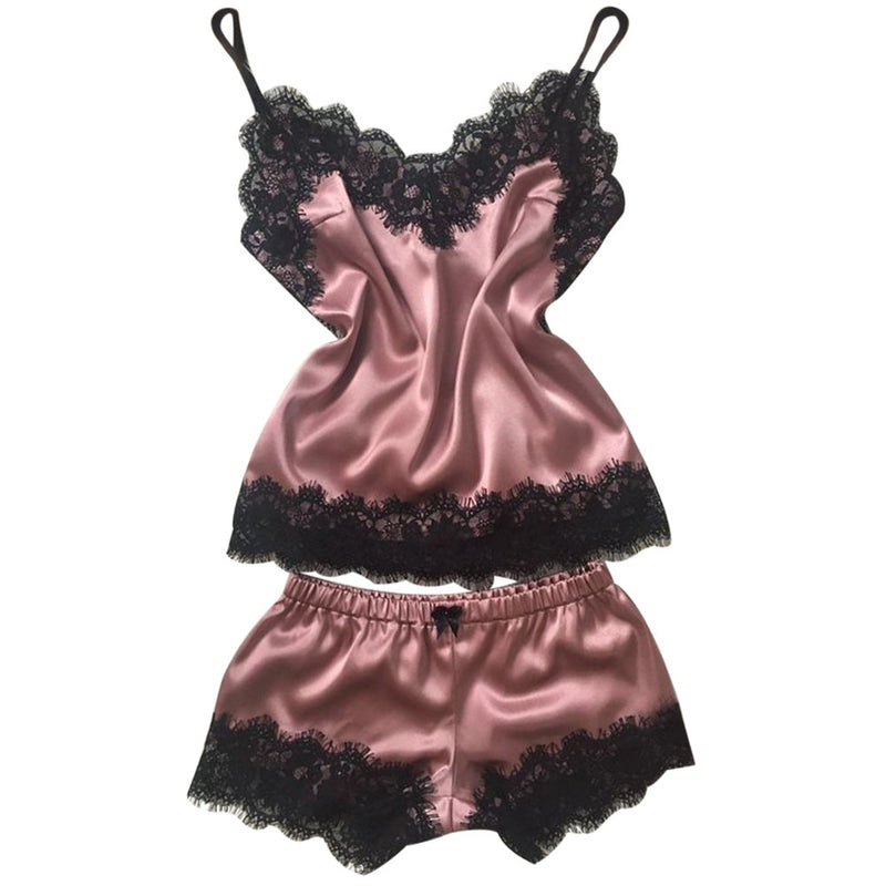 sexy lingerie women silk lace casual loose solid sleeveless dress