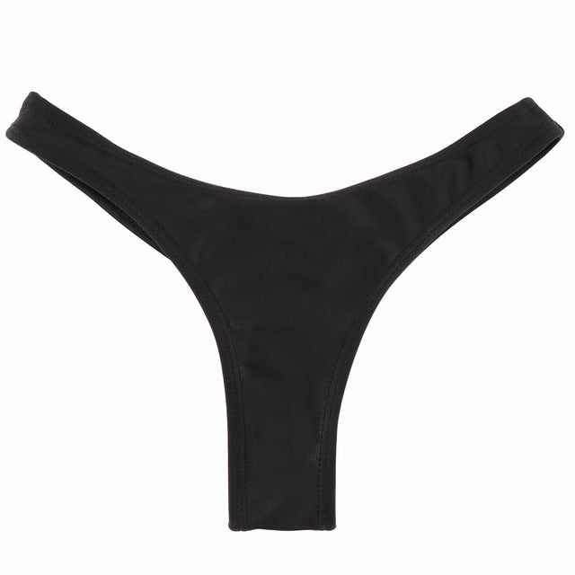 new swimwear women briefs bikini bottom side ties brazilian thong