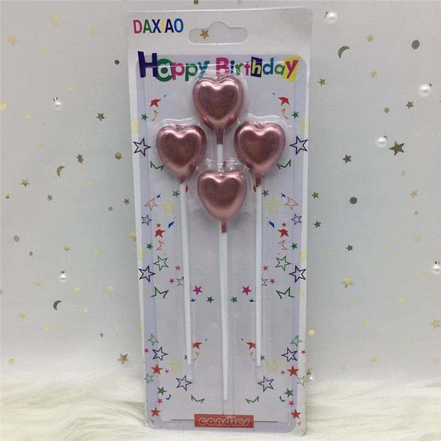 rose gold sliver red happy birthday letter cake birthday party festival supplies heart-rose-gold