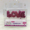 rose gold sliver red happy birthday letter cake birthday party festival supplies love-red