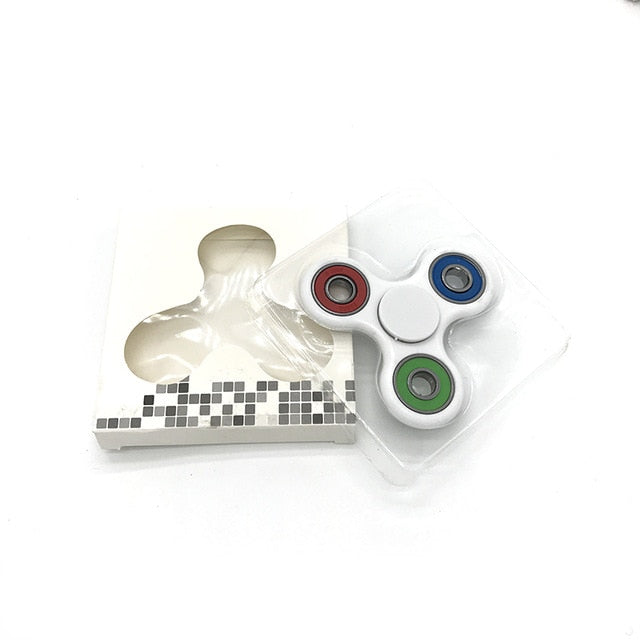 ceramics bearing tri-spinner abs edc hand spinners white c