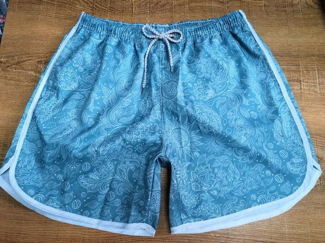 new men beach board shorts quick-drying men swimming trunks