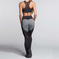 normov heart-shaped splice leggings woman casual mesh