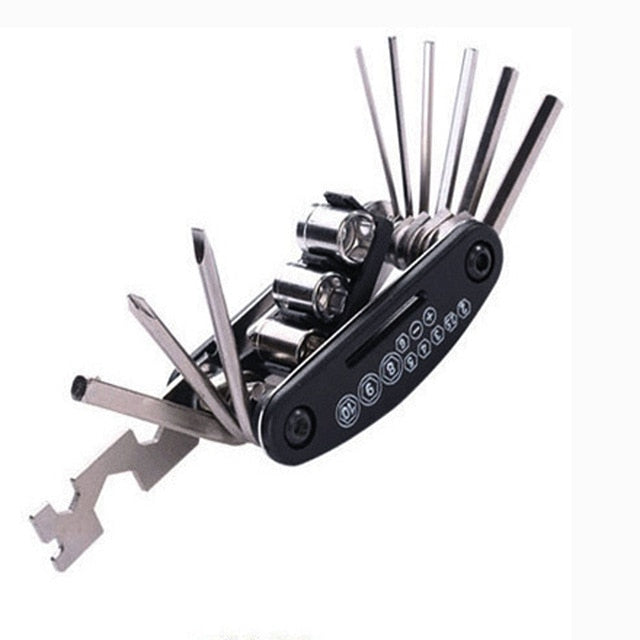 bicycle bike tools repairing set 15 in 1 bike repair tool kit 15in1 black