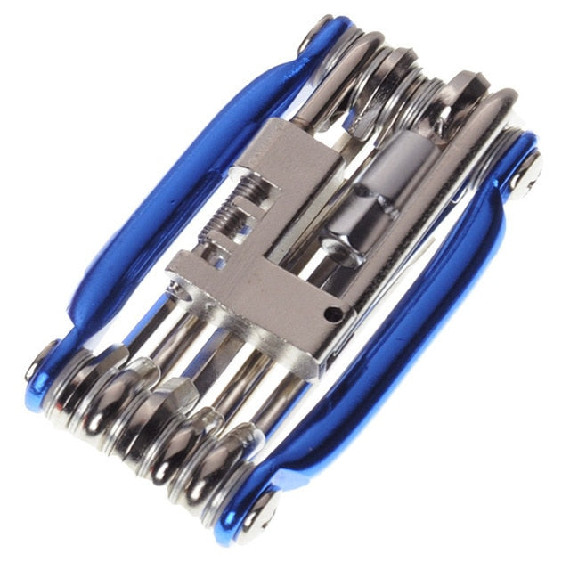 bicycle bike tools repairing set 15 in 1 bike repair tool kit 11in1 blue
