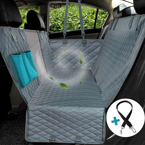 dog car seat cover view mesh waterproof pet carrier car rear
