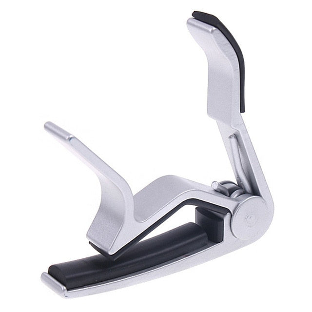 universal capo guitar accessories quick change clamp key aluminium silver