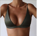 sexy women cute girl set ultrathin padded bandage bikini top swimwear