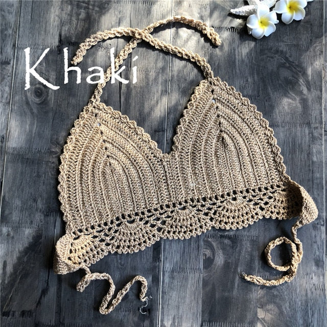 new bikini top handmade crochet women boho beach bralette