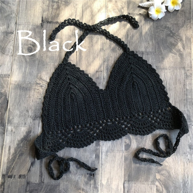 new bikini top handmade crochet women boho beach bralette