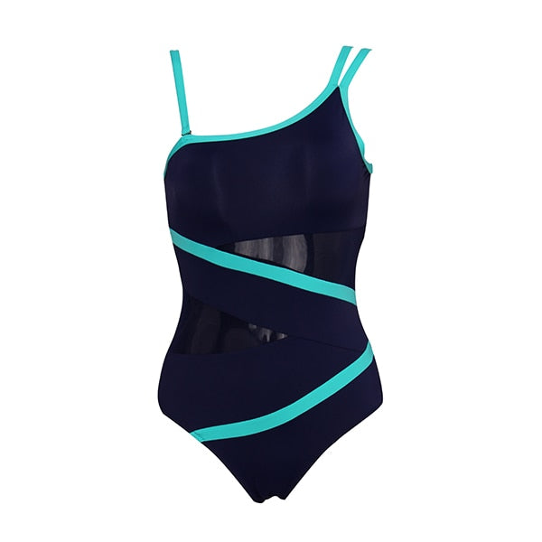 andzhelika sexy one shoulder one piece swimsuit 2020 new off shoulder mesh