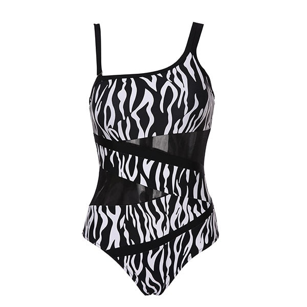 andzhelika sexy one shoulder one piece swimsuit 2020 new off shoulder mesh