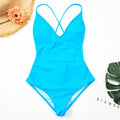 new women solid swimwear sexy bandage one piece swimsuit